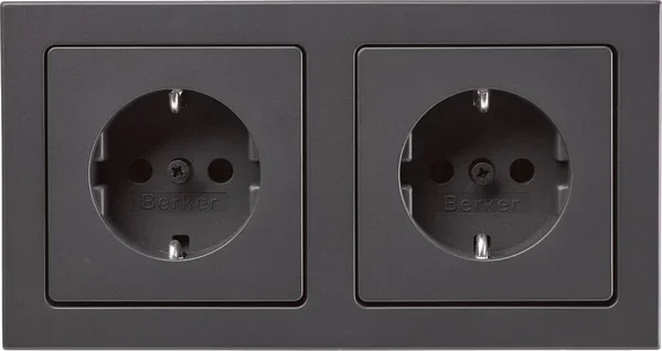 Berker Berker Steckdosen-Kom SCHUKO 2-fach m Ra Q.3 anthrazit 47206096