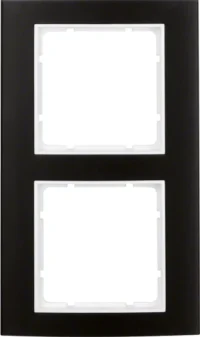 Berker Rahmen schwarz/pows 2-fach 10123025