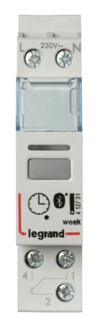 Legrand 412731 AlphaRex3 D11 BLE 230VAC Wochenzeitschaltuhr 1 Kanal ohne Display
