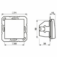 Jung SCHUKO-Steckdose 16A 250V Klappdeckel AS 1520 BFKIKL