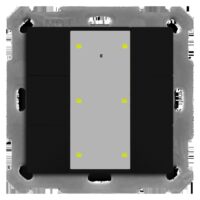 MDT Tastsensor KNX Unterputz schwarz matt 6-fach 6pkt LED BE-TA55T606.02 inklusive Ankopplung
