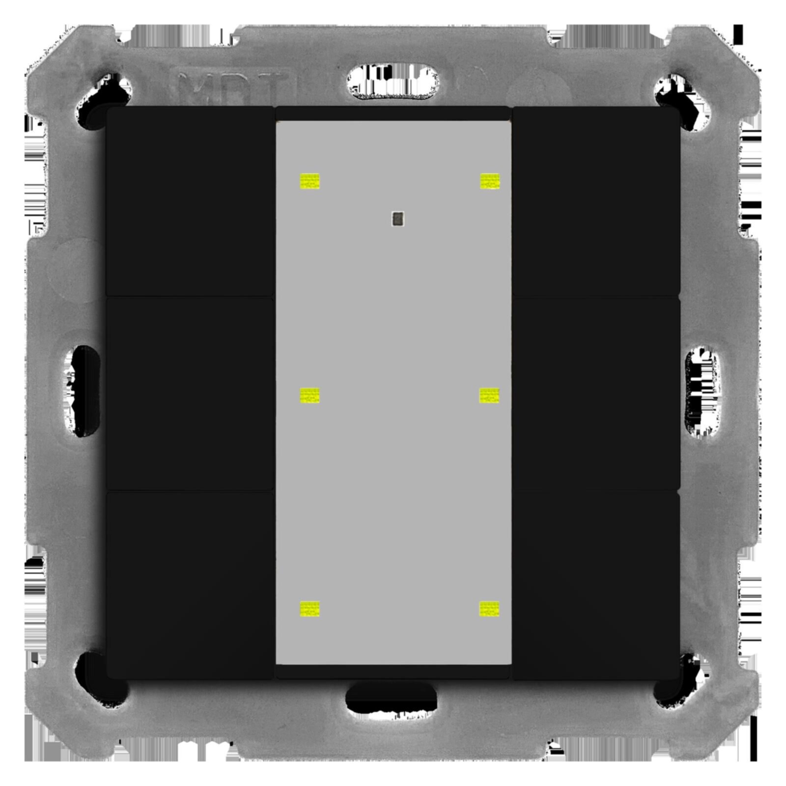 MDT MDT Tastsensor KNX Unterputz schwarz matt 6-fach 6pkt LED BE-TA55T606.02 inklusive Ankopplung
