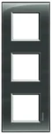 BTicino LNA4802M3KF LivingLight Abdeckrahmen 3-fach 2+2+2M Rauchgrau