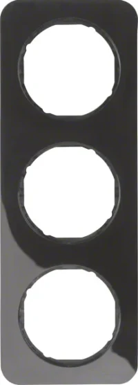 Berker Rahmen schwarz/glänzend 3-fach 10132145
