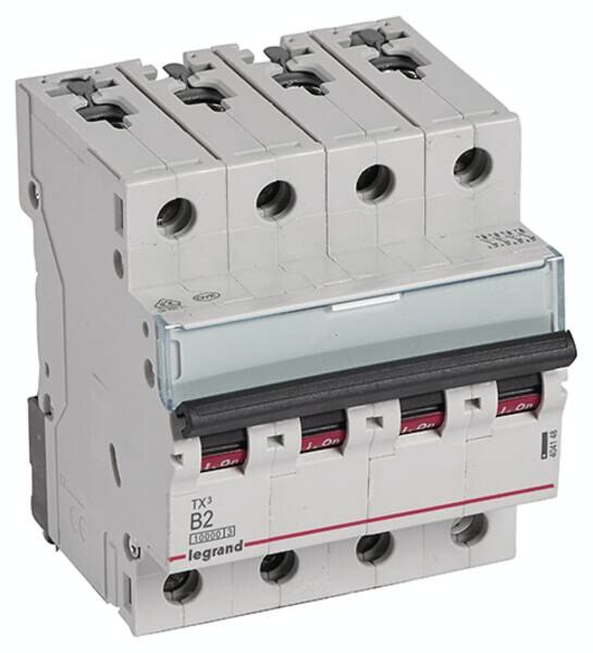 Legrand Legrand 404148 TX3 LS-Schalter B 2A 4-polig 10kA 400VAC 4TE