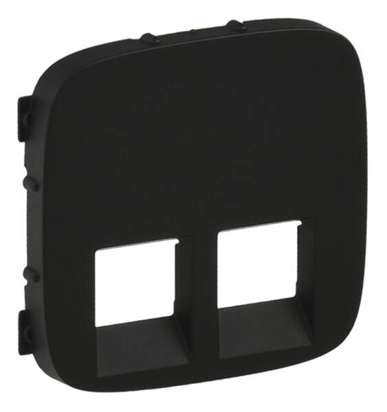 Legrand Legrand 755428 Abdeckung RJ11/RJ45 2-fach Valena Allure schwarz