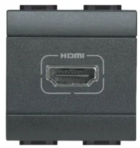BTicino L4284 Anschlussdose HDMI 2M Anthrazit