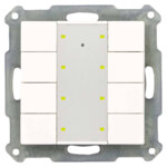 MDT Technologies KNX RF+ Funktaster Plus 8-fach, reinweiß glänzend, RF-TA55A8.01