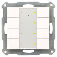 MDT Technologies KNX RF+ Funktaster Plus 8-fach, reinweiß glänzend, RF-TA55A8.01