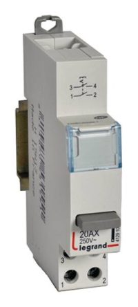 Bild vom Produkt: Legrand 412910 CX3 Druckschalter 20A 2S 230VAC AC-12 1TE