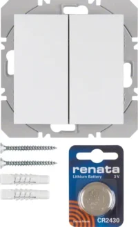 Berker KNX-Funk Wandsender 2-fach polarweiß matt 85656288