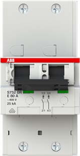 ABB ABB Stotz S&J Hauptlastschalter 25kA,80A,2P S752DR-E80