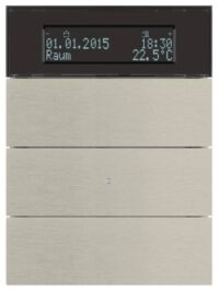 Berker 75663593 Tastsensor 3-fach mit RTR und Display B.IQ Edelstahl Rostfrei