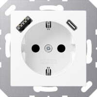 Jung SCHUKO Steckdose mit USB Typ AC A1520-15CAWWM
