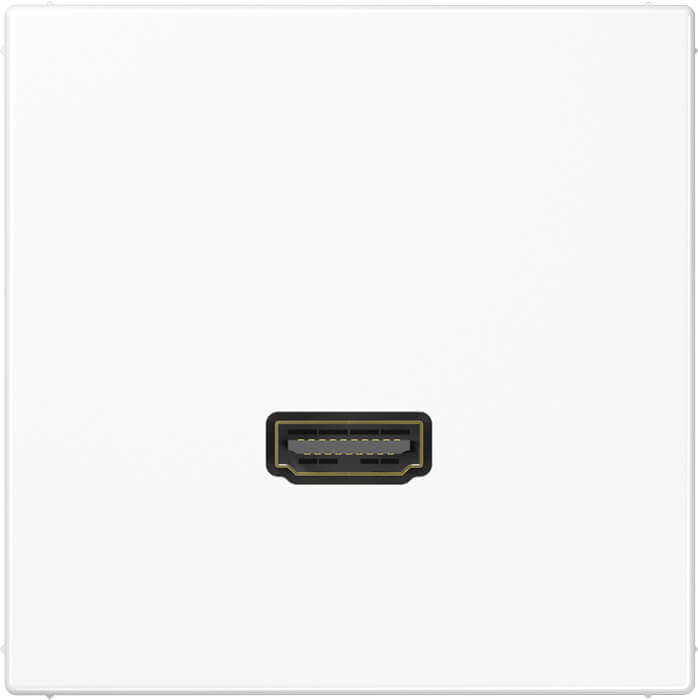 Jung Jung Multimedia-Anschluss alpinweiß HDMI mit Tragring MA LS 1112 WW