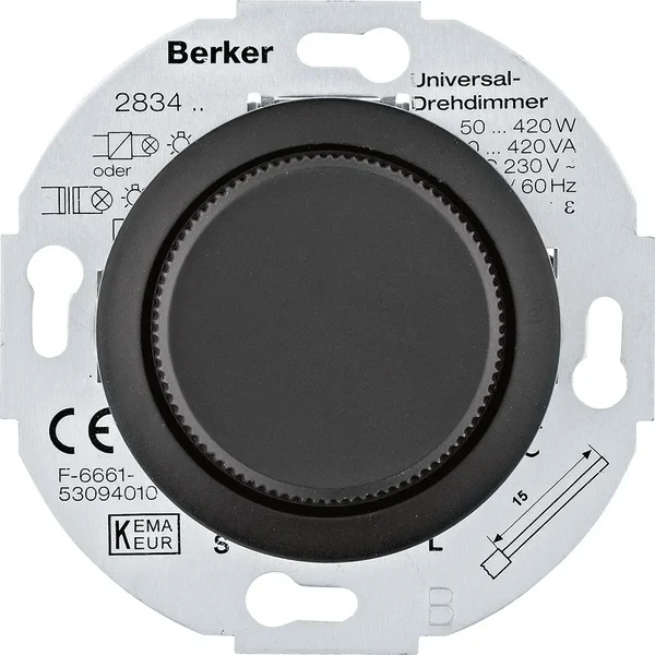 Berker Berker Universal-Drehdimmer mit Zentralstück MAN0101317