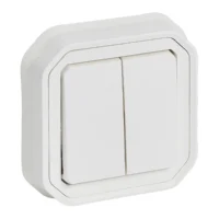Legrand 069855L Plexo New FRUP Doppelwechselschalter 10AX/Taster 10A SL