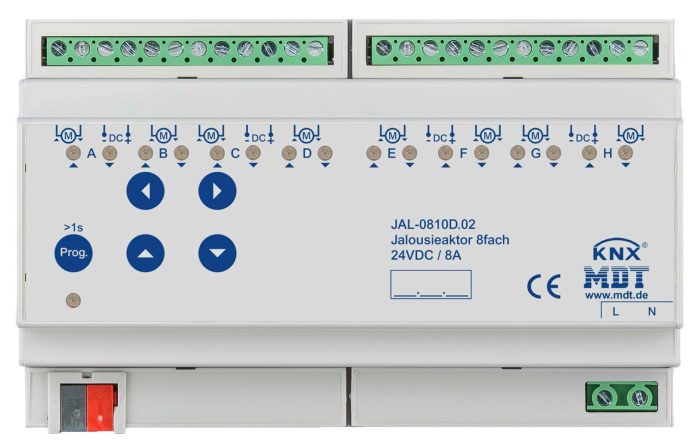 MDT Technologies Jalousieaktor 8-fach REG, 8A, 24VDC, JAL-0810D.02 – Bild 1