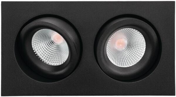 SG Leuchten SG LEUCHTEN LED-Einbaustrahler 14W Konverter Junistar Lux Square 902597 2LEDs schwarz weiß