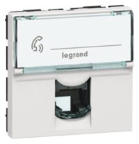 Legrand 078730 Telefondose 1-fach RJ11 1-modulig Mosaic ultaweiß