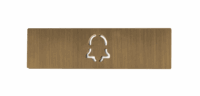 DoorBird D21x Namensschild für eine Ruftaste, Glockensymbol – Echtes Messing