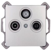 Kopp 921420084 Antennensteckdose 3-fach TV RF Paris silber