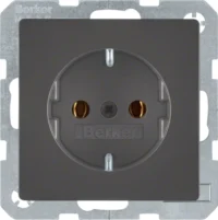 Berker SCHUKO-Steckdose anthrazit/sa 47436086