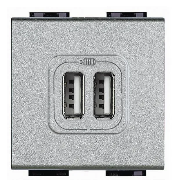 Legrand BTicino NT4285C2 USB-Ladesteckdose 2-fach 1500mA 2M Tech
