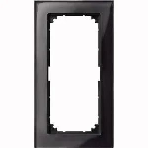 Merten Merten Rahmen Glas 2 fach on/schwarz ohne Mittelsteg 487803