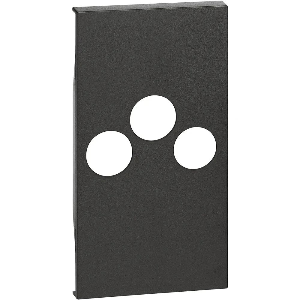 Legrand BTicino KG26M2 LivingNow 2M Abdeckung TV-R-SAT Dosen in Farbausführung Black