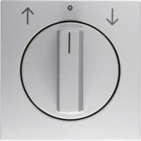 Berker Zentralstück mit Drehknopf Jalousie B.7 aluminium 1080140400