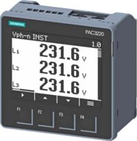 Bild vom Produkt: Siemens 7KM3220-0BA01-1DA0 SENTRON LCD PAC3220 96x96 Power Monitoring Device