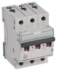 Legrand 403757 TX3 LS-Schalter D 25A 3-polig 6kA 400VAC 3TE