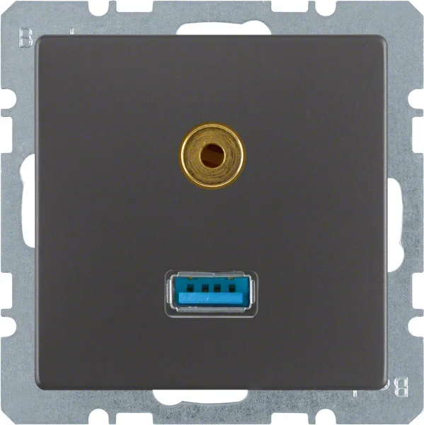 Berker Berker USB/3,5mm Audio Steckdose anthrazit/sa 3315396086