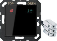 Jung Hotelabdeckung Glas mit LED-Einheit 24 V A CU KO6 M 24 SW