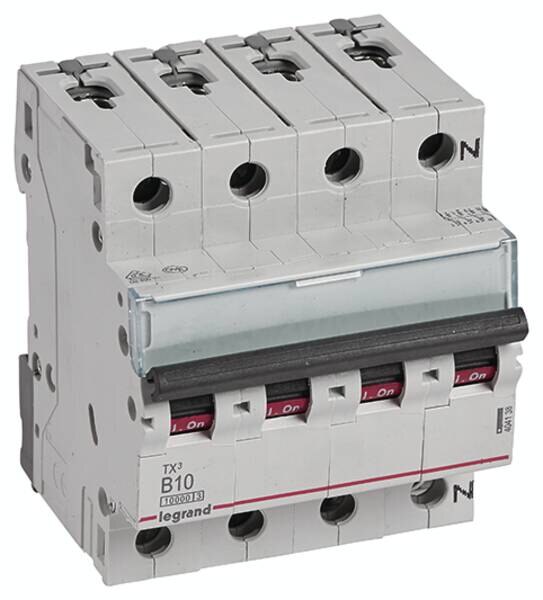 Legrand Legrand 404138 TX3 LS-Schalter B 10A 3-polig+N 10kA 400VAC 4TE