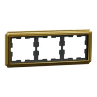Merten D-Antik Metallrahmen 3-fach, 24k gold MEG4030-4741