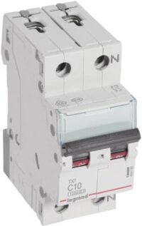 Legrand 404186 TX3 LS-Schalter C 10A 1-polig+N 10kA 230VAC 2TE