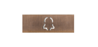 DoorBird D11x Namensschild für eine Ruftaste, Glockensymbol – Bronze-Optik (PVD)