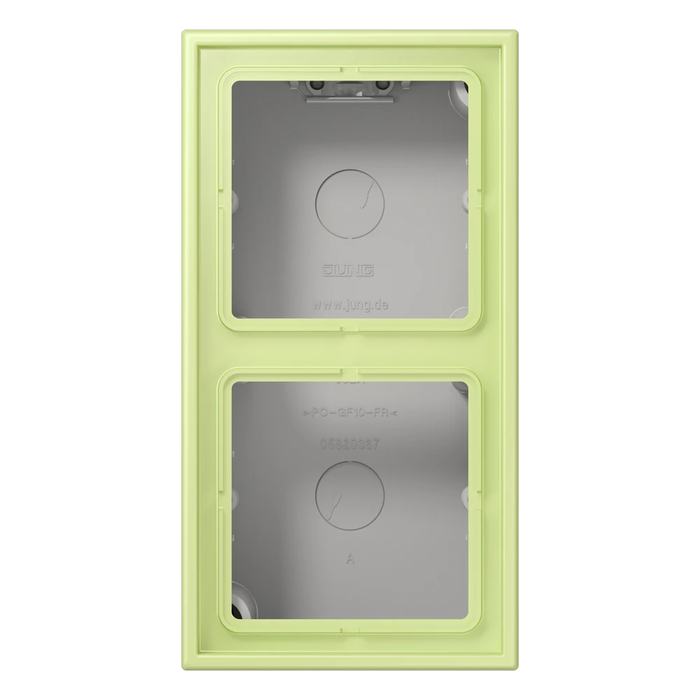 Jung Jung LC 582 A 222 AP-Kappe 2-fach Duroplast lackiert Serie LS vertikal jaune clair