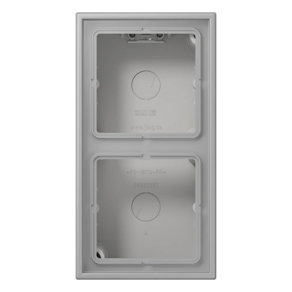 Jung Jung LC 582 A 204 AP-Kappe 2-fach Duroplast lackiert Serie LS gris moyen (32012)