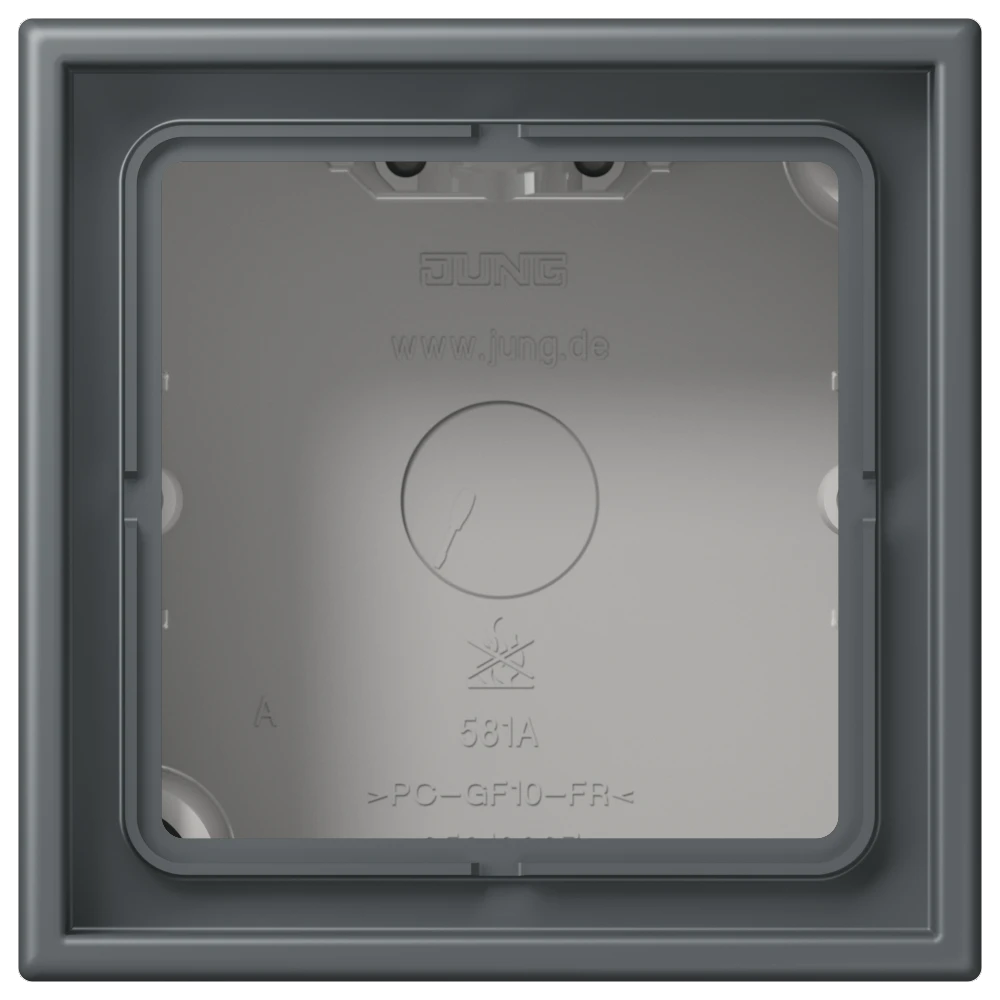 Jung Jung LC 581 A 202 AP-Kappe 1-fach Duroplast lackiert Serie LS gris foncé 31 (32010)