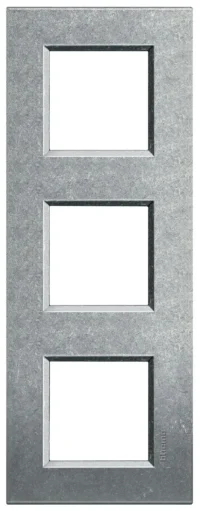 BTicino LNA4802M3NA LivingLight Abdeckrahmen 3-fach 2+2+2M Aluminium Natur