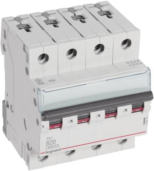 Legrand 403418 TX3 LS-Schalter B 20A 4-polig 6kA 400VAC 4TE