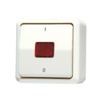 Jung 602KOA AP-Wipp-Kontrollschalter Aus 2polig 10AX 250VAC AP600 weiß