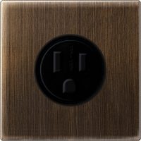 Jung Steckdose US-Norm NEMA 15A 125V, Me. antik ME 2521-15 AT
