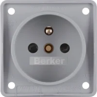Berker Steckdose grau mit Erdungsstift 961952506