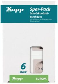Kopp 117901050 Schutzkontaktsteckdose KS 16A 250V Pack:6 Europa creme-weiß