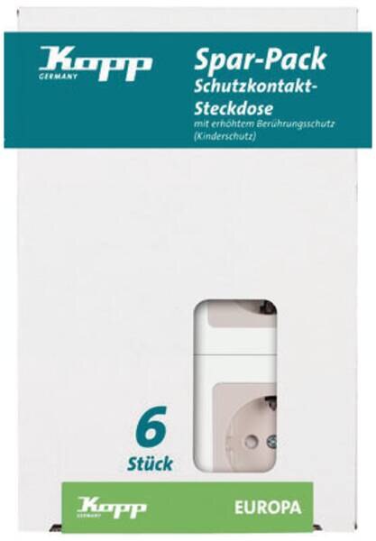 Kopp Kopp 117901050 Schutzkontaktsteckdose KS 16A 250V Pack:6 Europa creme-weiß
