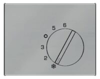 Berker 16707104 Zentralstück mit Regulier- Knopf für Raumtemperaturregler K.5 Est